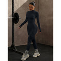 Womens Seamless Yoga Jumpsuit Long Sleeve Fitness Wear