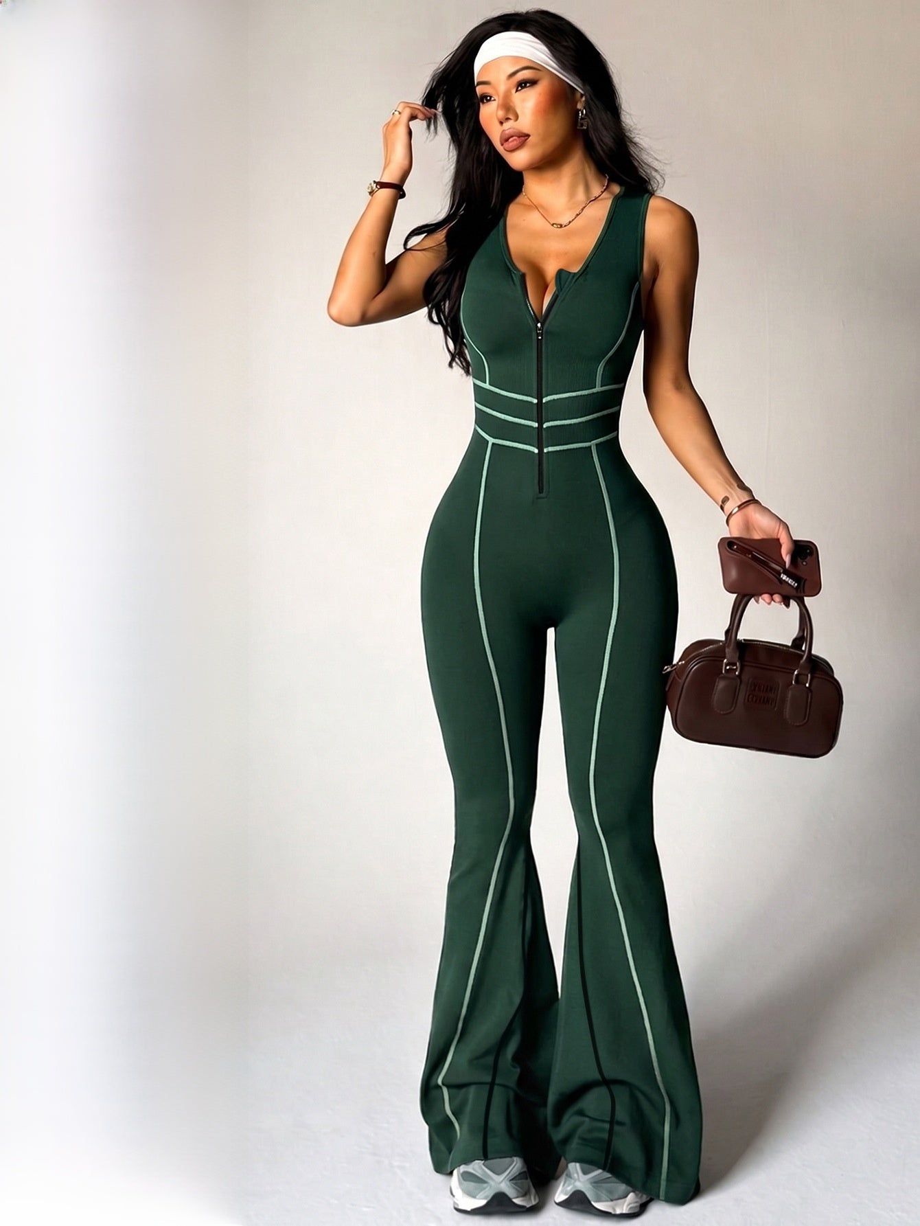 Womens Sleeveless Yoga Jumpsuit