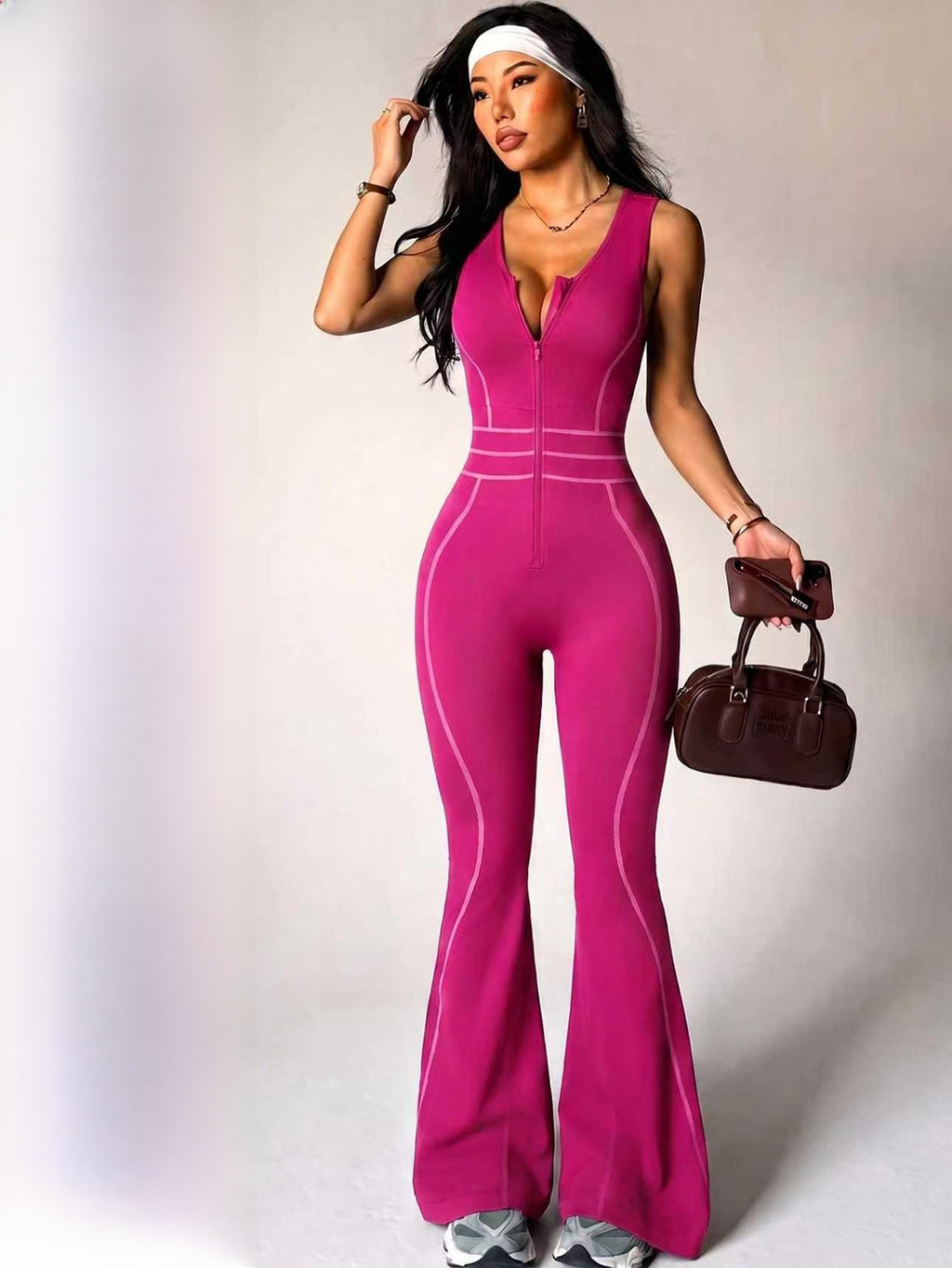 Womens Sleeveless Yoga Jumpsuit